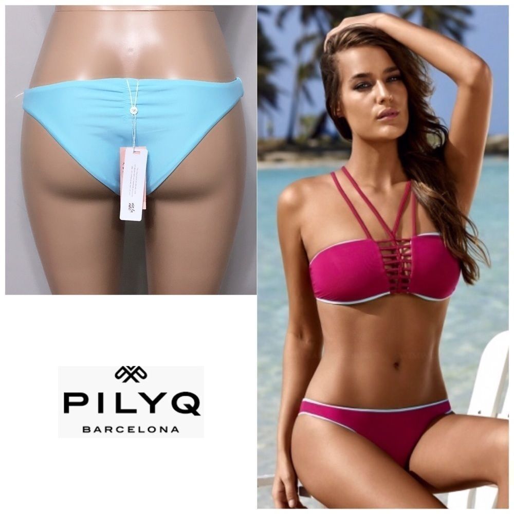 PILYQ Reversible teeny bikini bottoms. NWT